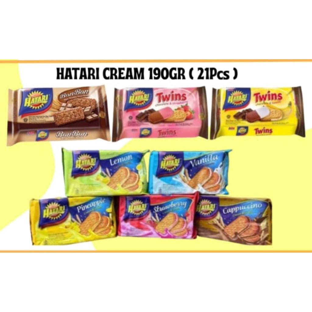 (ECER) HATARI CREAM BISKUIT / ROSE CREAM 190GR BISKUIT HAJATAN