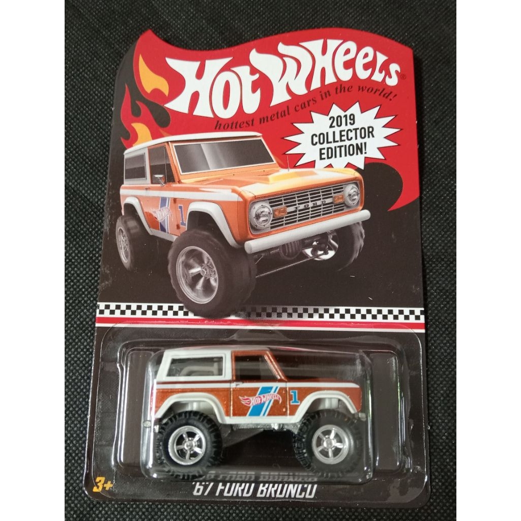 HOT WHEELS '67 FORD BRONCO 2019 COLLECTOR EDITION FREE PROTECTOR
