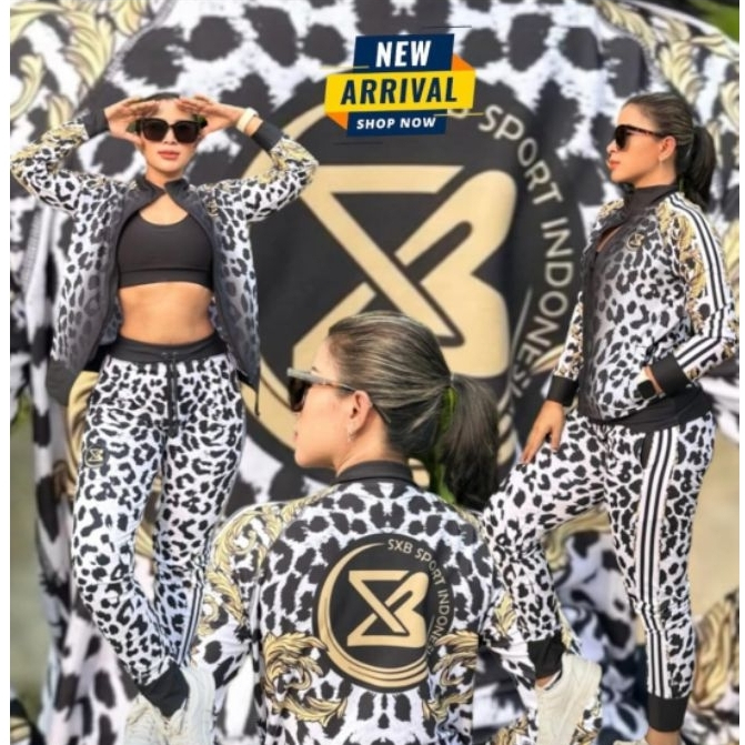 STELAN OLAHRAGA WANITA SXB SPORT LEOPARD