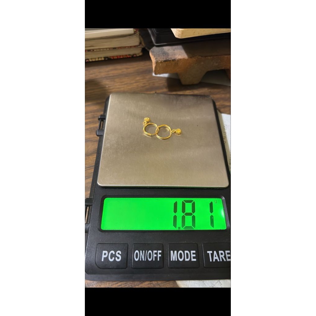 Anting 1,8 gram Emas LM/London 24K kadar 99,9%