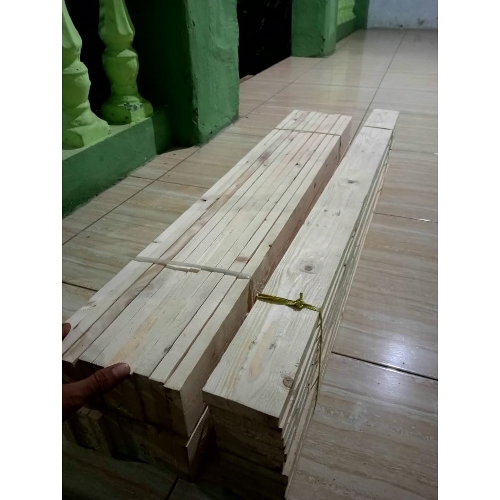 Kayu jati belanda eks palet sudah serut