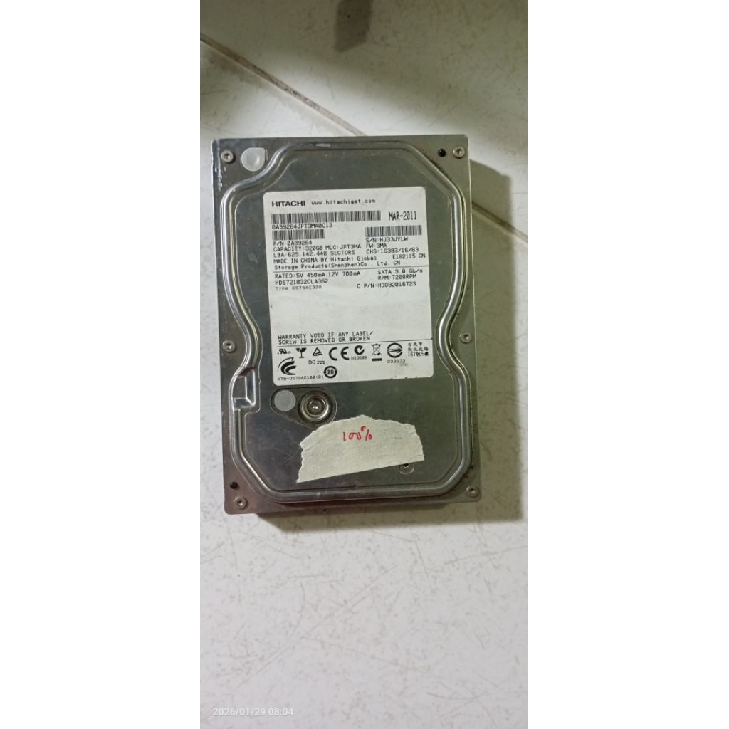HDD 320gb sata Hitachi 3.5