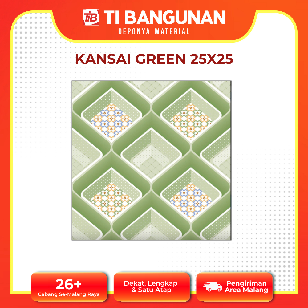 KERAMIK KANSAI GREEN KAMAR MANDI UKURAN 25X25 | KERAMIK KASAR | KERAMIK KAMAR MANDI