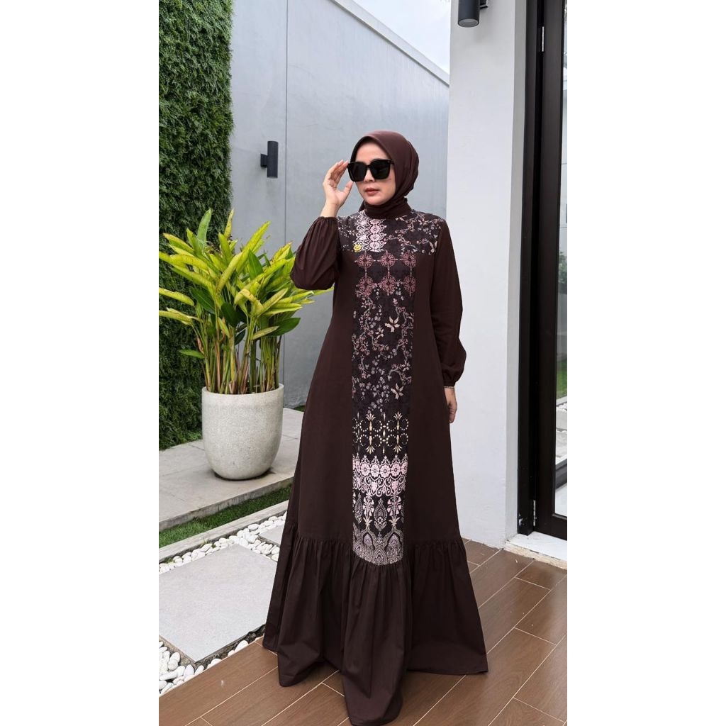 Savara dress marema zalifa, gamis motif, gamis marema, gamis simple gamis murah, gamis cantik