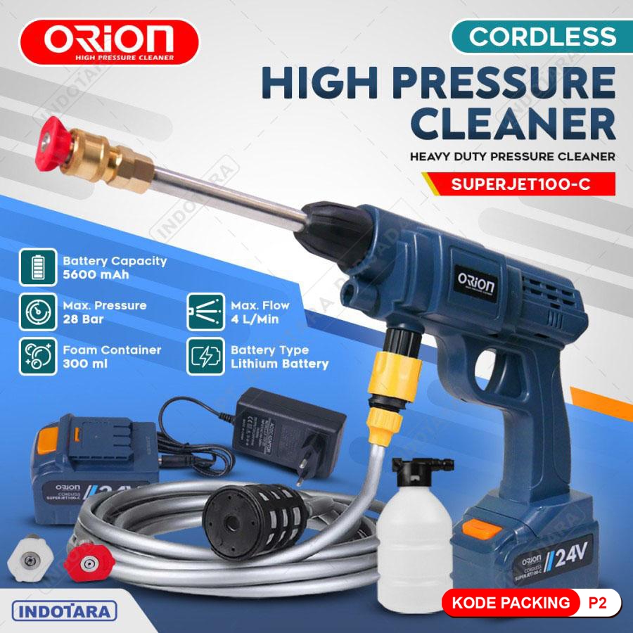 Alat steam cuci motor & mobil Jet Cleaner Baterai Cordless - Orion SUPERJET100C