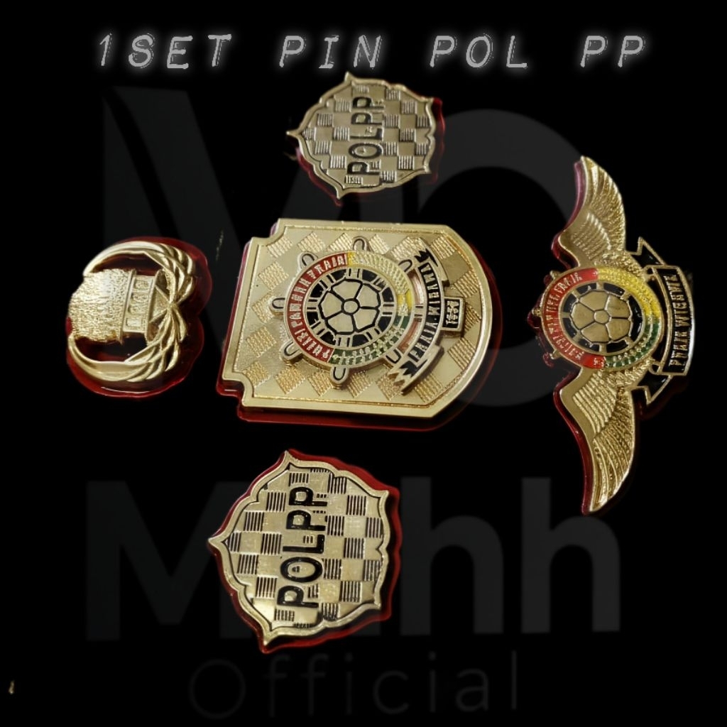 ATRIBUT SATPOL PP/PIN SATPOL PP/KEWENANGAN POL PP/ WING POL PP/MONOGRAM POL PP/PIN KORPRI SET LENGKA