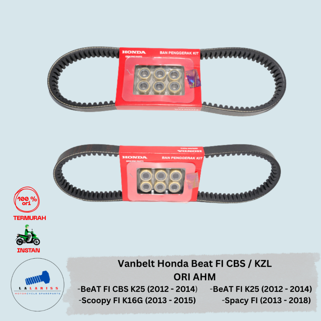 Honda Vanbelt + Roller AHM Beat FI/Scoopy/Spacy KZL ORI