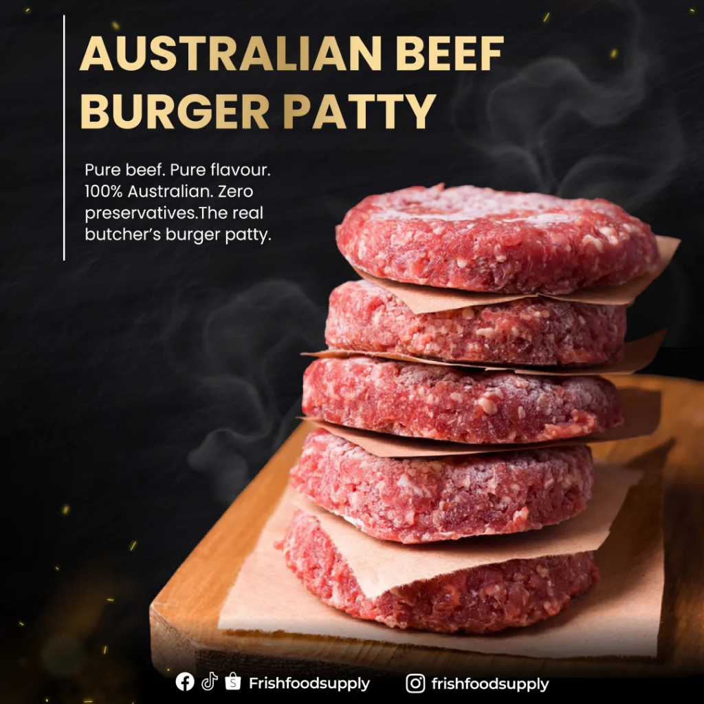 Beef Burger Patty - Frish Food Supply 100% Asli Daging Sapi Australia