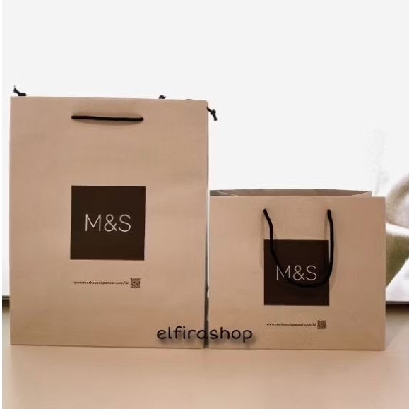 ORI Marks & Spencer Mark and Spencer Small Medium Paperbag / Paper bag / Tas/ Kado