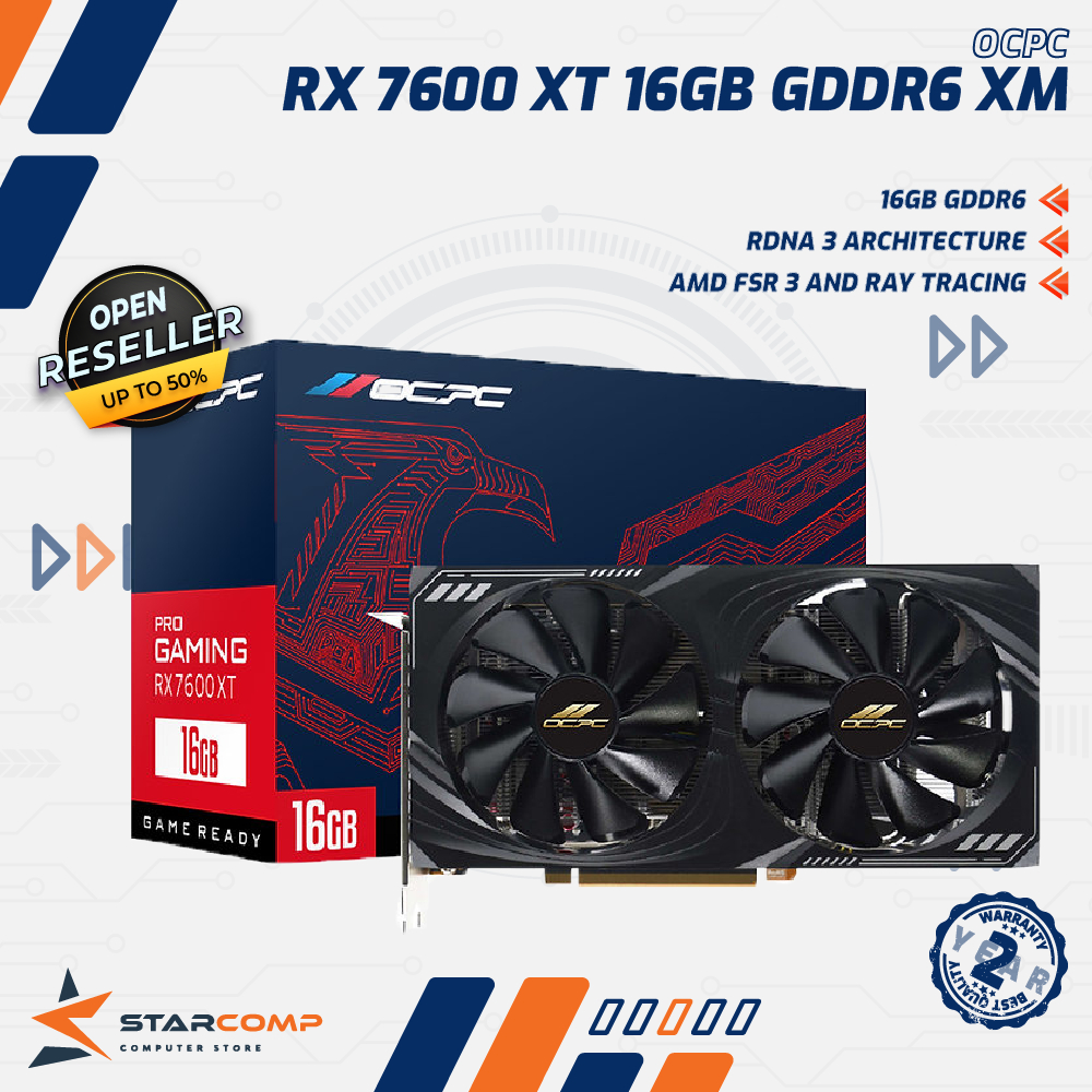 OCPC Radeon RX 7600 XT 16GB GDDR6 VGA 7600XT
