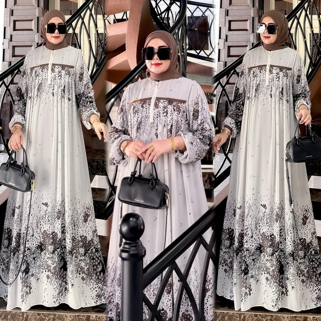 TERBARU Malika Set Dress / COD // Gamis Malika Set Hijab