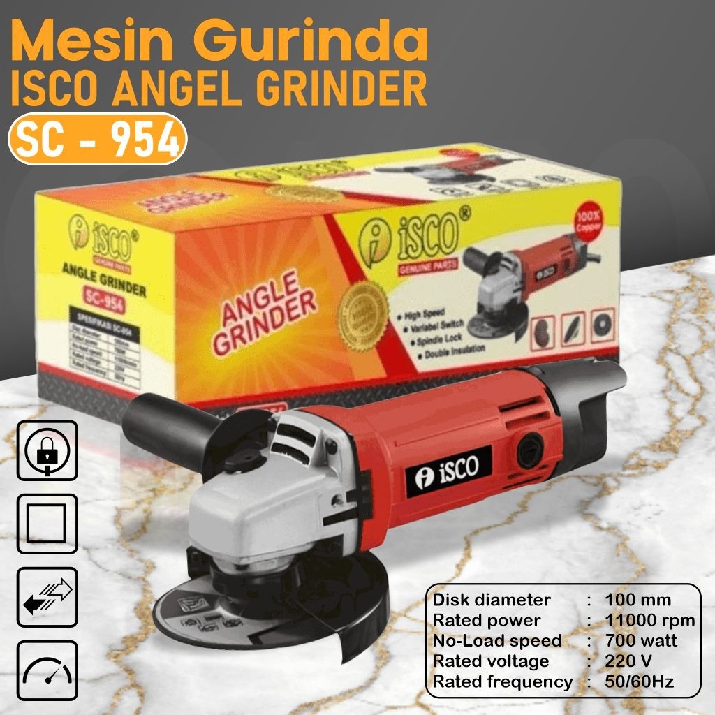Mesin Gerinda Isco Angle Grinder SC-954 Murah