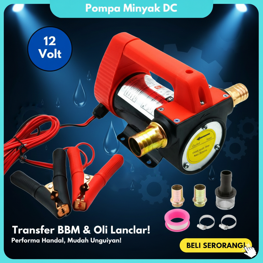 Pompa Sedot Minyak DC 12V Pompa OIL PUMP Pemindah minyak Air Solar
