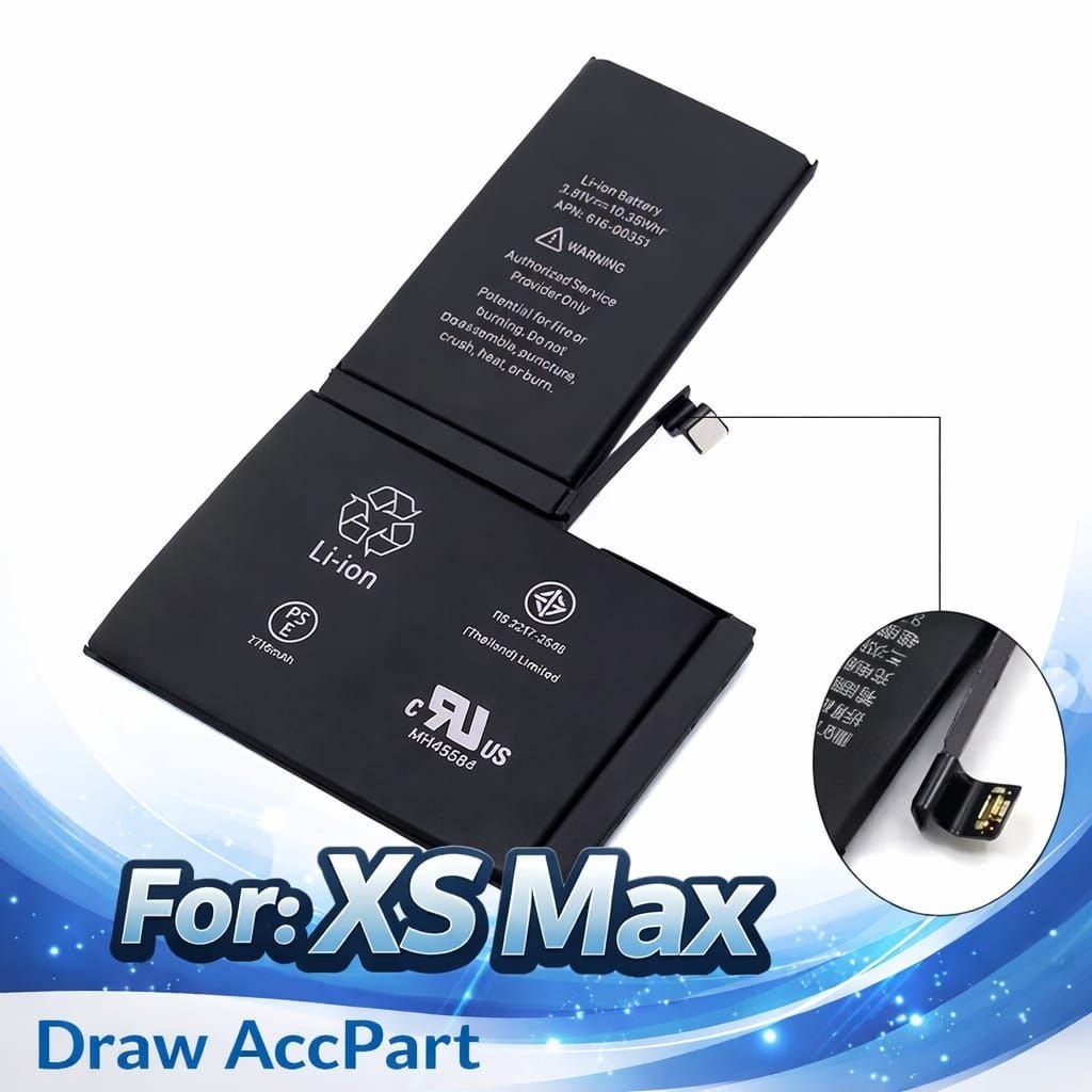 Baterai iPhone XS Max Draw AccPart Battery Original Quality
