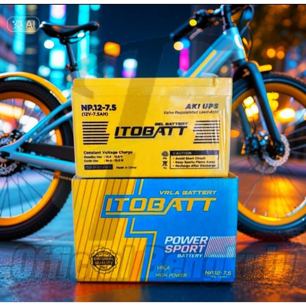 Accu ITOBATT 12V7,5AH Kering VRLA High Power B