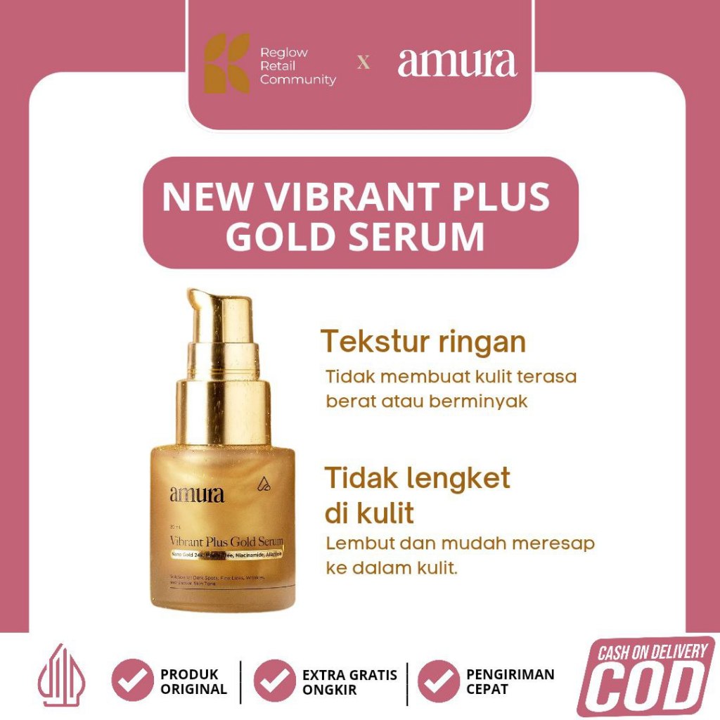 New Gold Serum Amura | Serum Wajah Glowing | Kulit Cerah & Lembap
