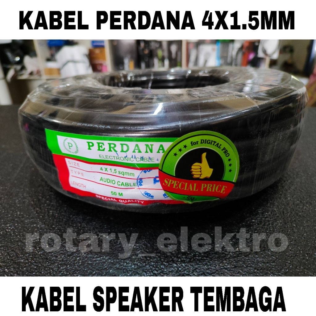 KABEL PERDANA KABEL AUDIO 4X1.5MM TEMBAGA MURNI