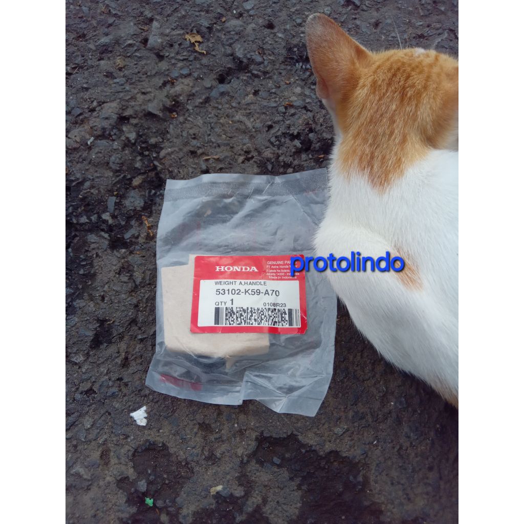 ORIGINAL AHM WEIGHT A HANDLE 53102-K59-A70 bandul jalu stang HONDA VARIO 110 125 150 BEAT FI ESP SCO