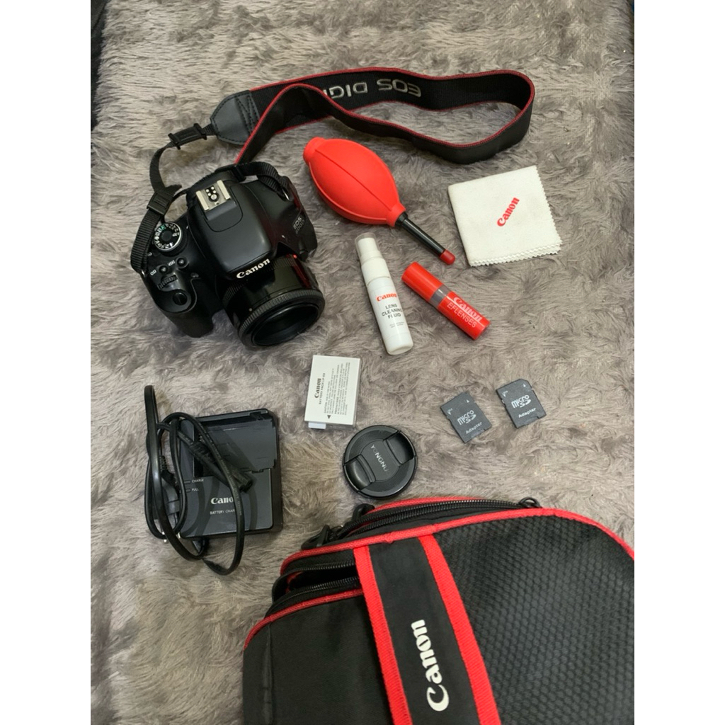 kamera canon 600d lensa fix (bekas)