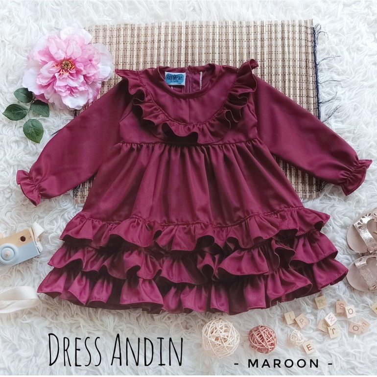BAJUNIK DRESS ANAK MODEL ANDIN / DRESS PEREMPUAN / BAJU ANAK / BAJU ANAK PEREMPUAN / DRESS ANDIN ( R