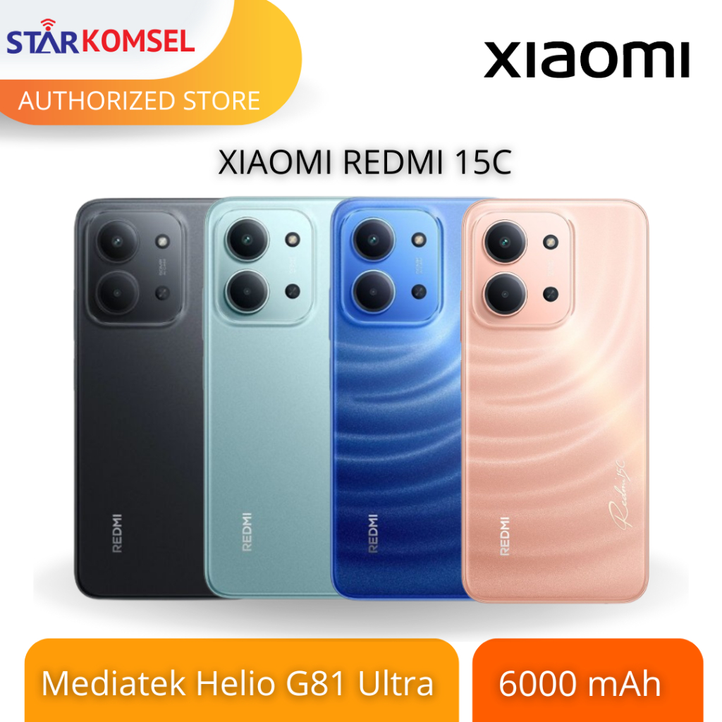 HP XIAOMI REDMI 15C 6/128 | 8/256 NFC GARANSI RESMI XIAOMI INDONESIA