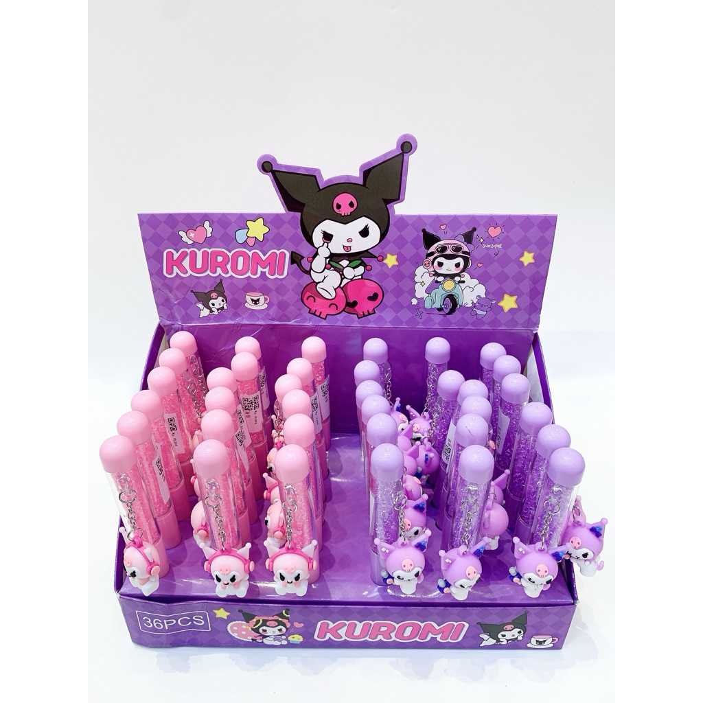 BOLPOIN PULPEN ROTARY GEL 0.5 MOTIF KUROMI/BOLPEN VIRAL LUCU/BOLPEN KUROMI PUTAR/PULPEN UNIK