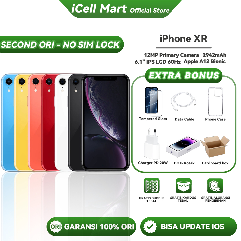 iPhone XR Second IBOX Fullset 64GB 128GB 256GB | Like New Mulus | LCD Original
