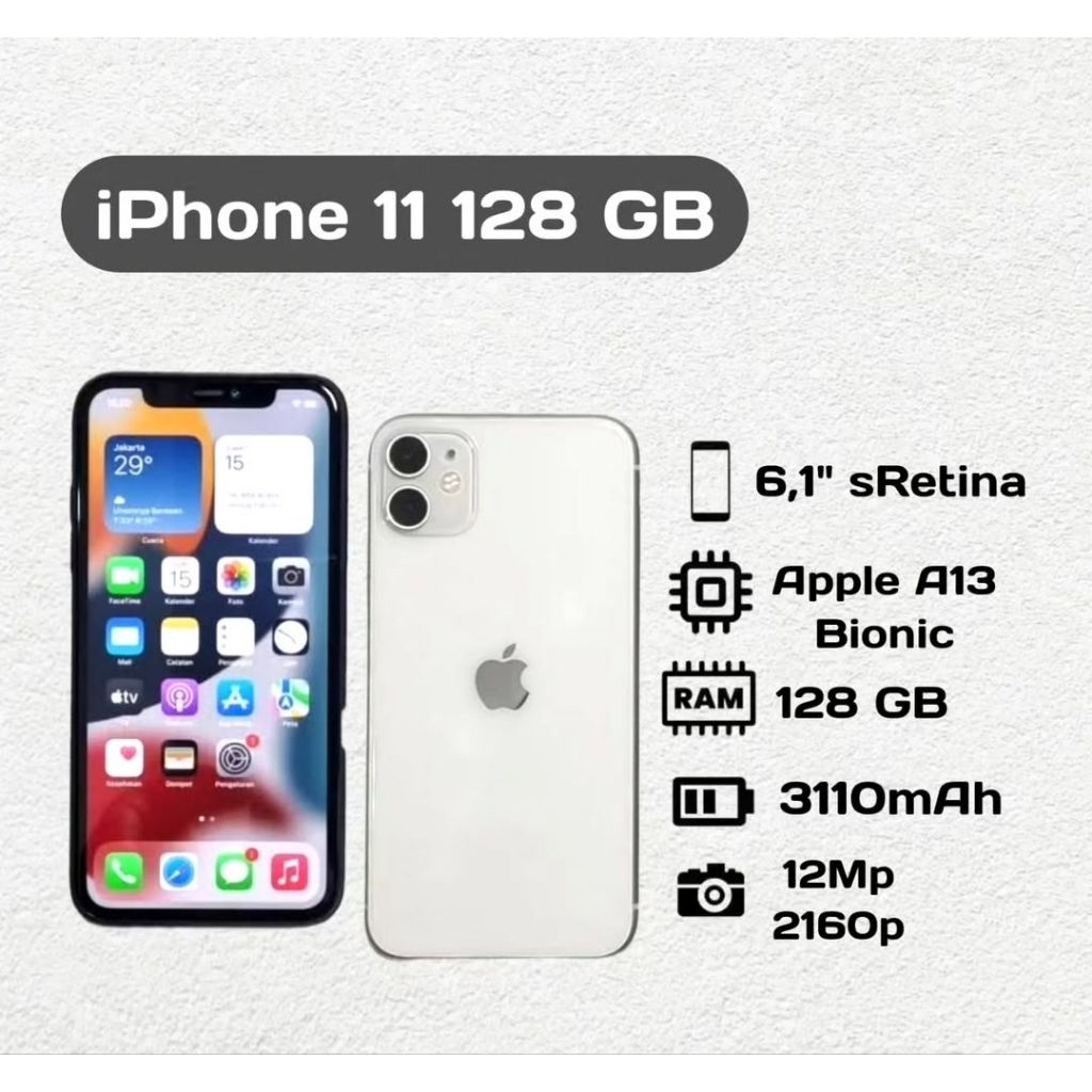 Apple iPhone 11 128 GB Second Inter