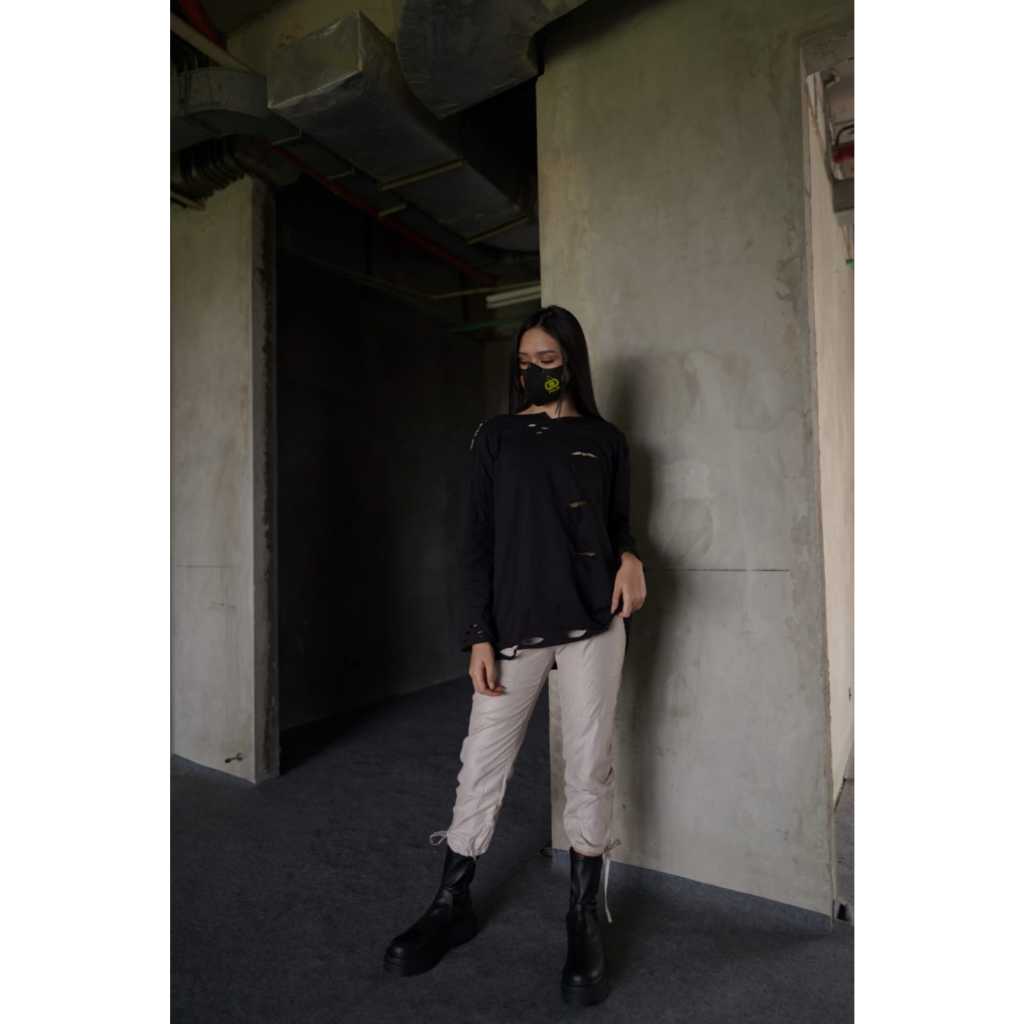 MOOROOAH |  TSIRT RIPPED CHAIN BK | ATASAN KAOS RIPPED CHAIN BK