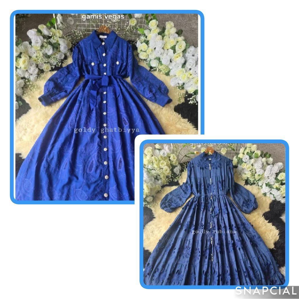 Gamis dress Lfy Dusty, gamis Lfy Lador, gamis dress premium Lafreya, dress gamis Goldy Rubiana, Brun