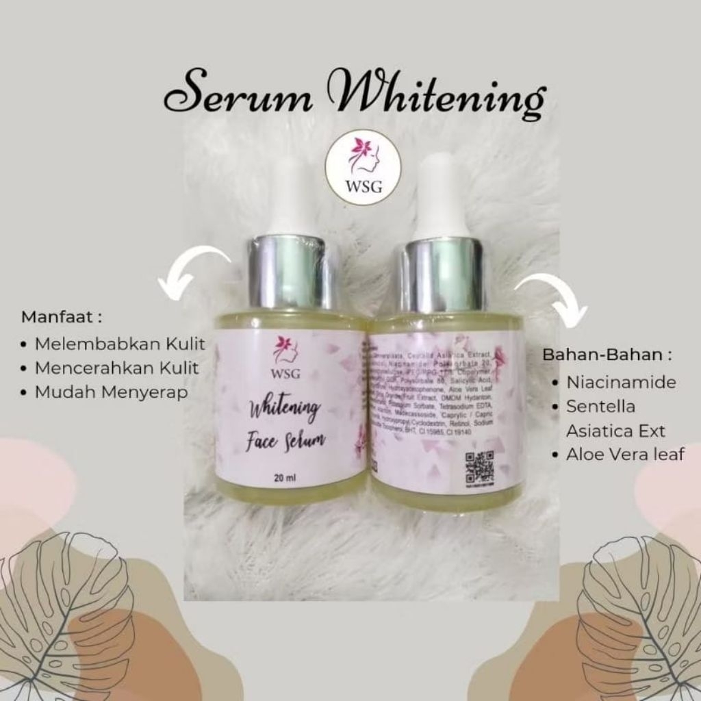 Serum Whitening WSG Skincare BPOM Original / Wsg Whitening Face Serum 20ml