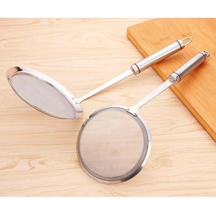 Saringan Tepung Minyak Kopi Teh Jus Alat Tirisan Gorengan Ayakan Halus