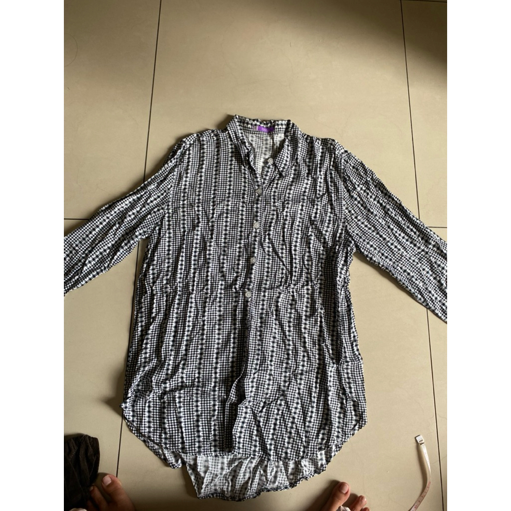 [PRELOVED] KEMEJA GEELA KOTAK KOTAK