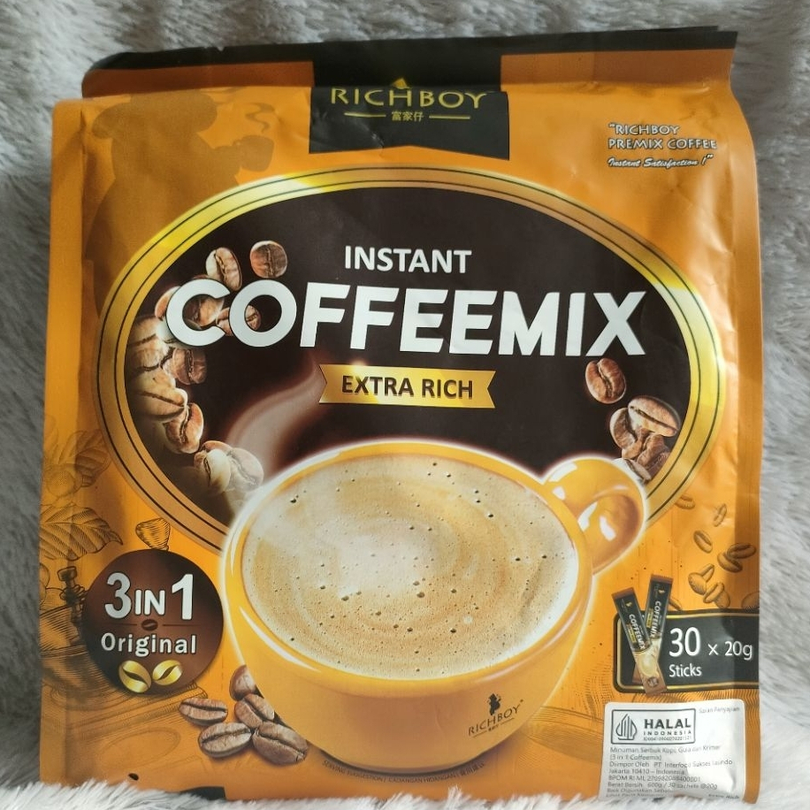 Richboy Instant Coffeemix Extra Rich 3in1 Kopi Instan Import 600gr