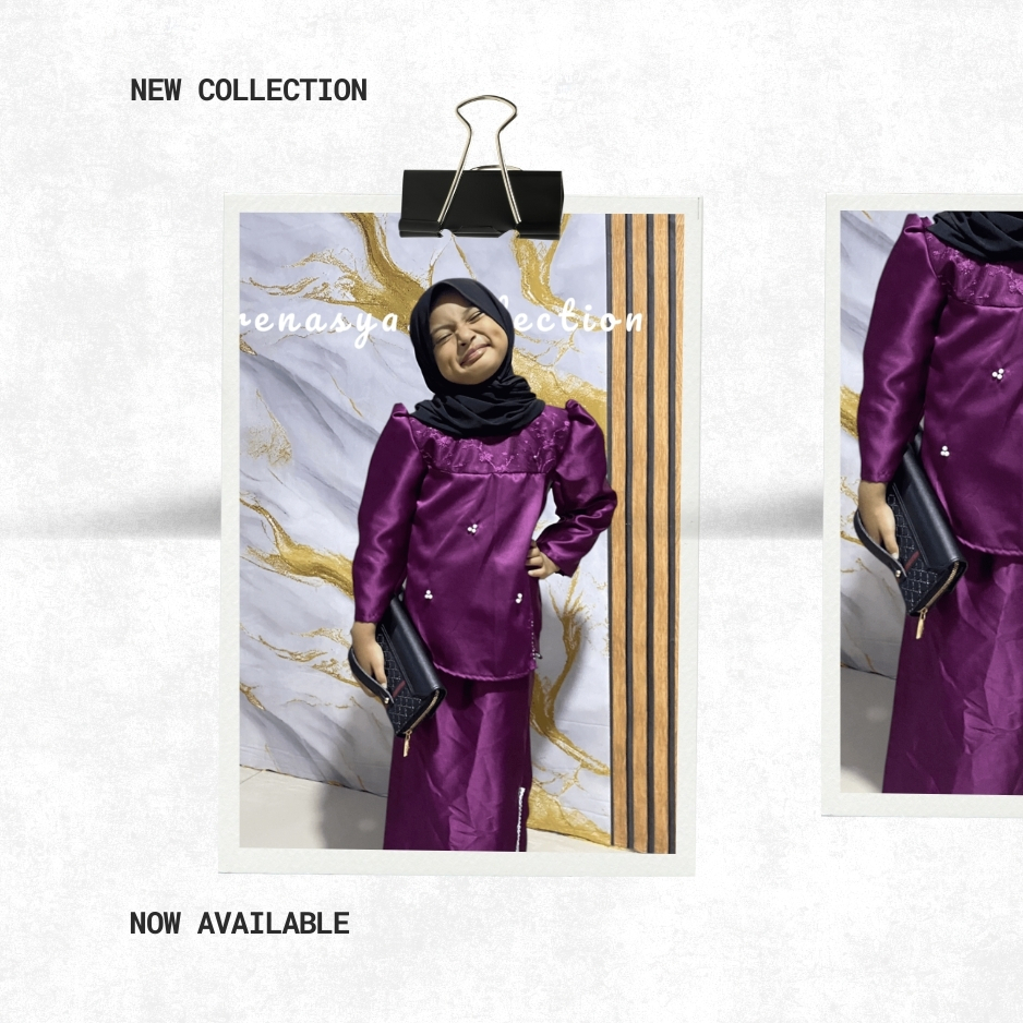 Alma Gamis Satin Silk Premium | Baju Lebaran Anak Baju Kurung