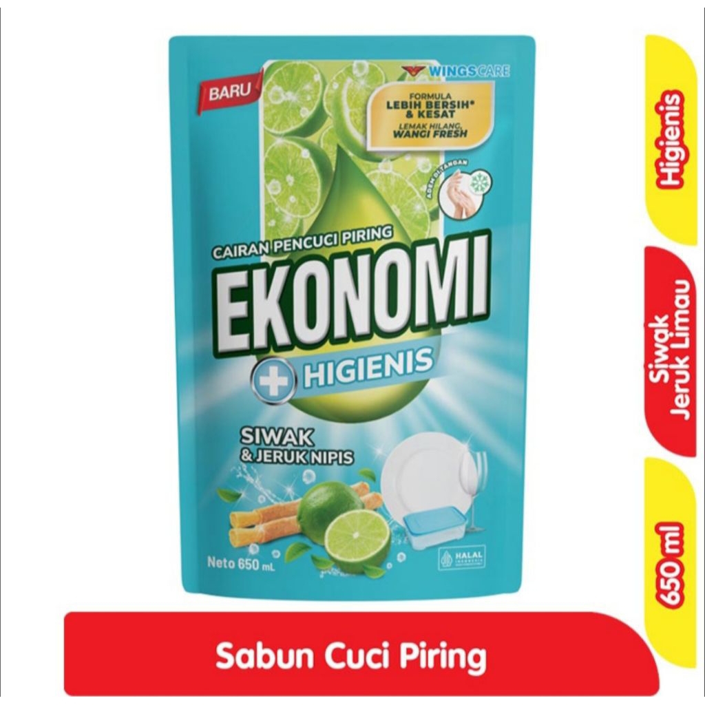 Ekonomi Sabun Cuci Piring Siwak & Jeruk Limau 650ml
