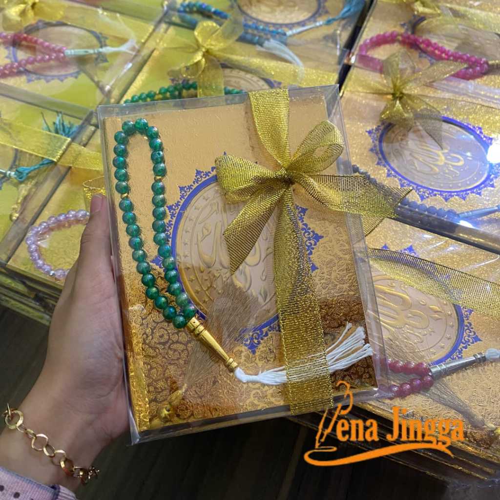BUKU YASIN DAN TAHLIL HARDCOVER MQ EMAS & TASBIH KEMASAN MIKA DAN PITA