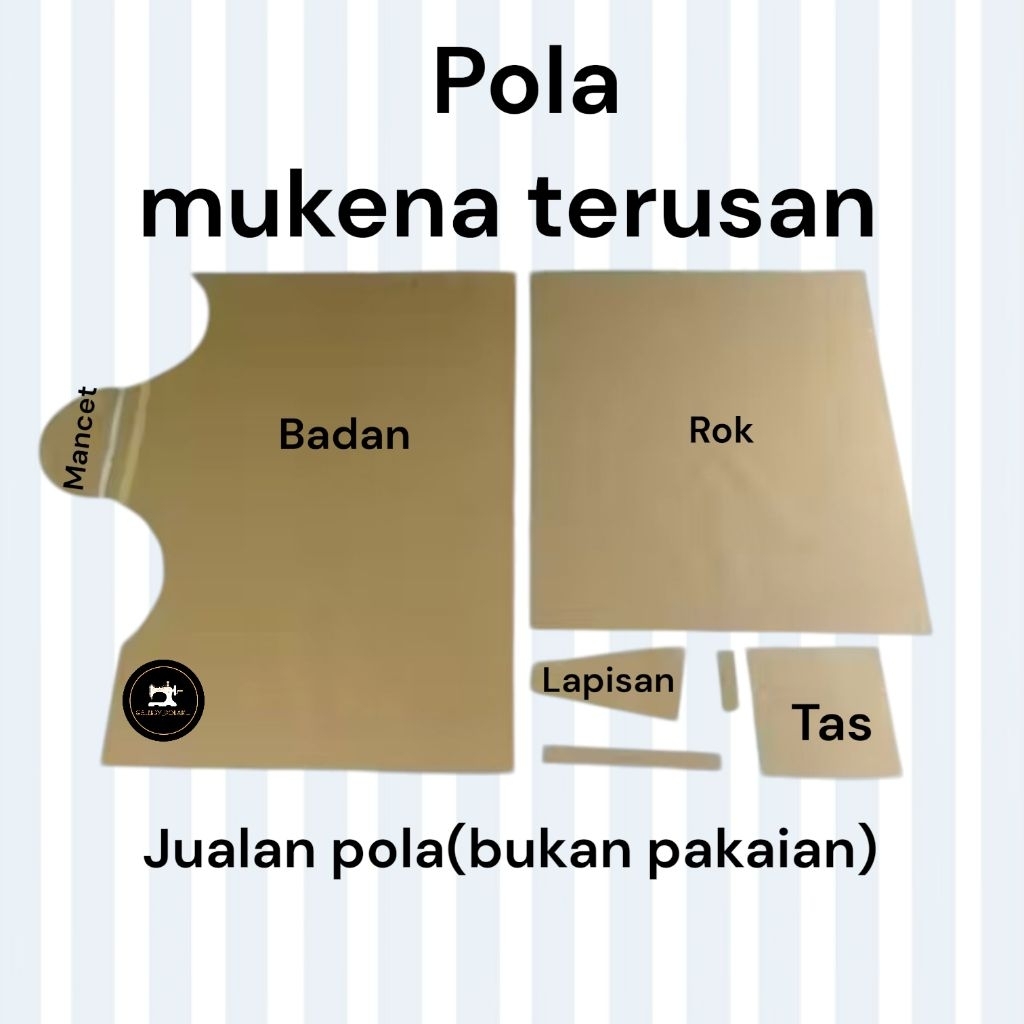 pola mukena terusan,pola mukena dewasa