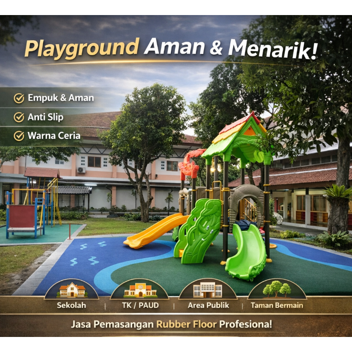 Rubber Flooring playground | Lantai rubber cor outdoor