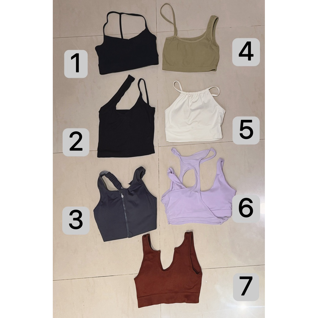 preloved- Sport bra / baju pilates / baju yoga / baju tennis / baju olahraga / baju gym / crop top