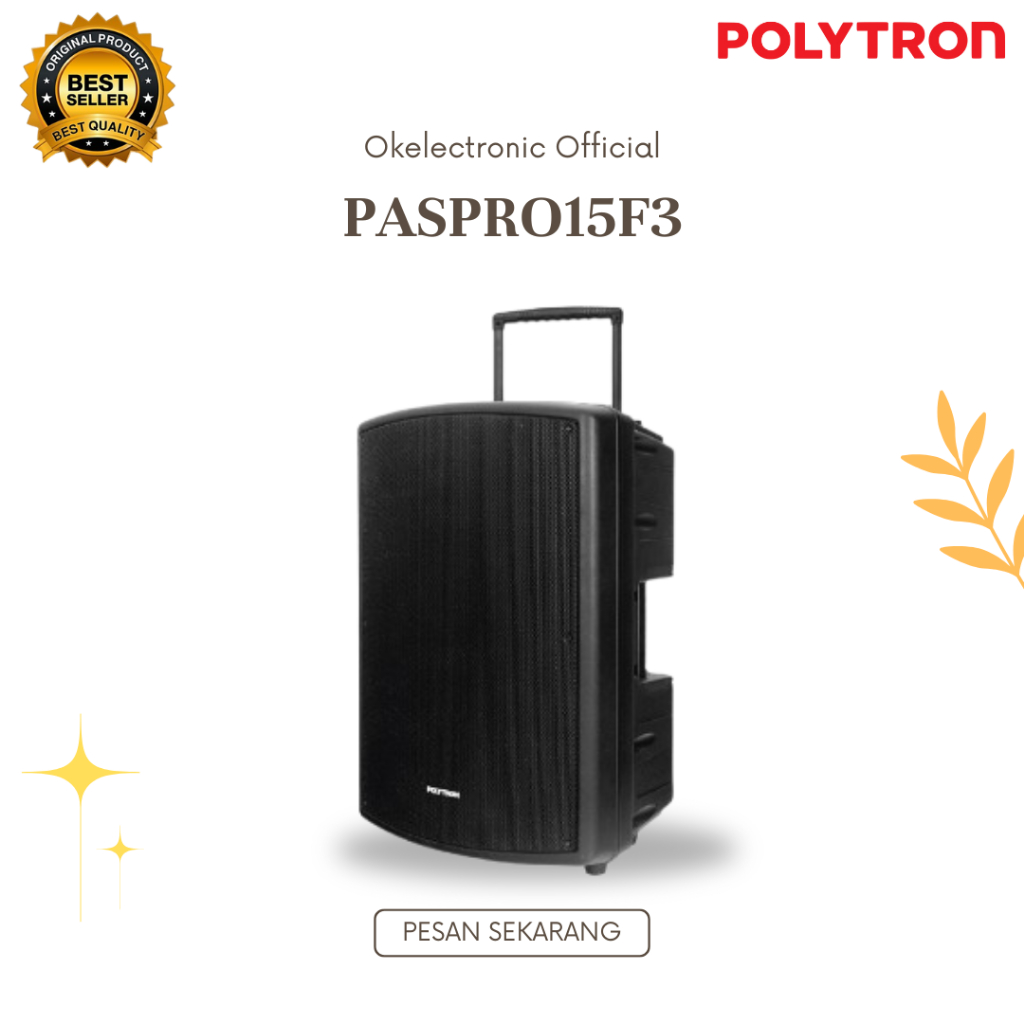 POLYTRON SPEAKER AKTIF PAS PRO 15F3 AKTIF SPEAKER/PASPRO15F3/PAS PRO15F3/ORIGINAL POLYTRON/GARANSI
