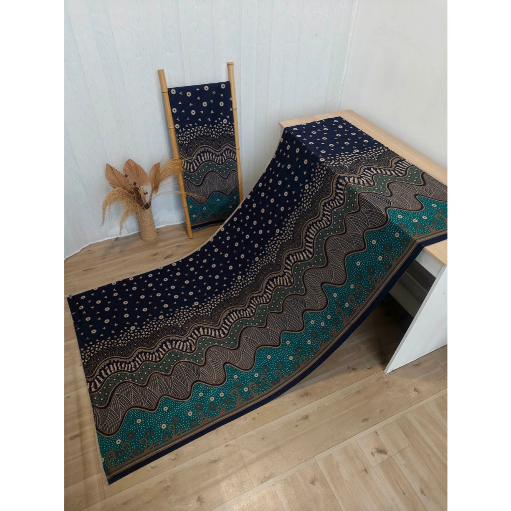KAIN  BATIK MOTIF MODERN KATUN HALUS BAHAN ADEM TEBAL TIDAK LICIN BATIK GELOMBANG