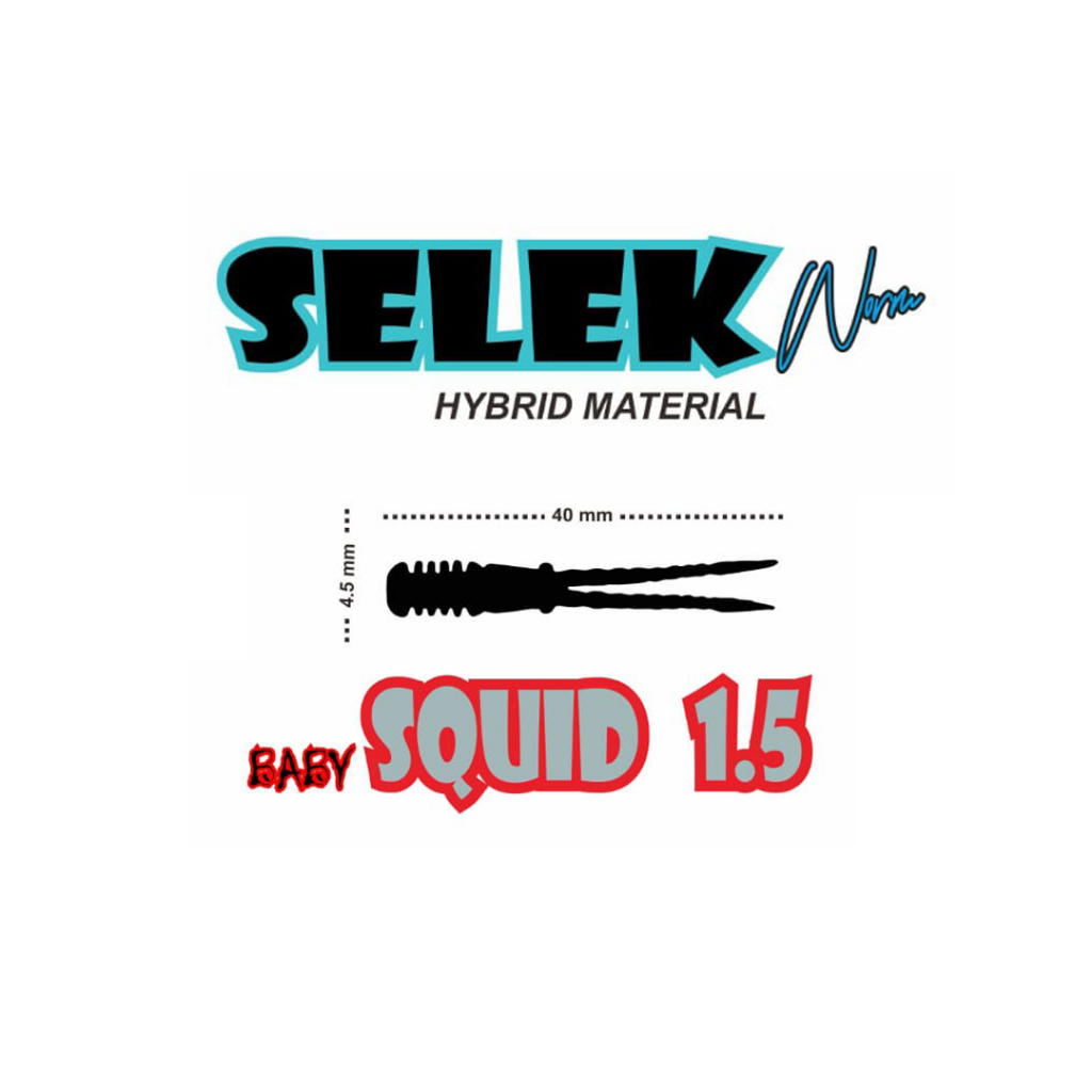 SELEK HYBRID Softlure Killer BABY SQUID 1.5 + UV & GLOW umpan mancing casting premium