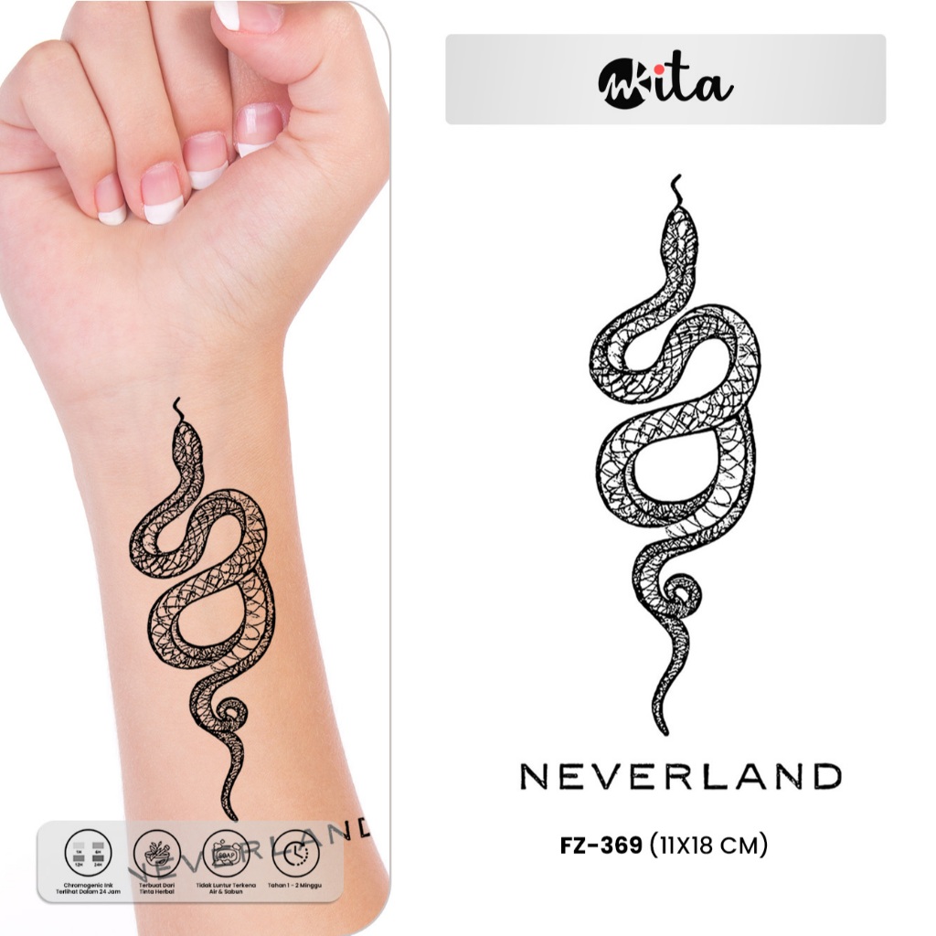 INKITA-Tatto Semi Permanen Fruit Ink Ular Tato Temporer Mata Ular Halal