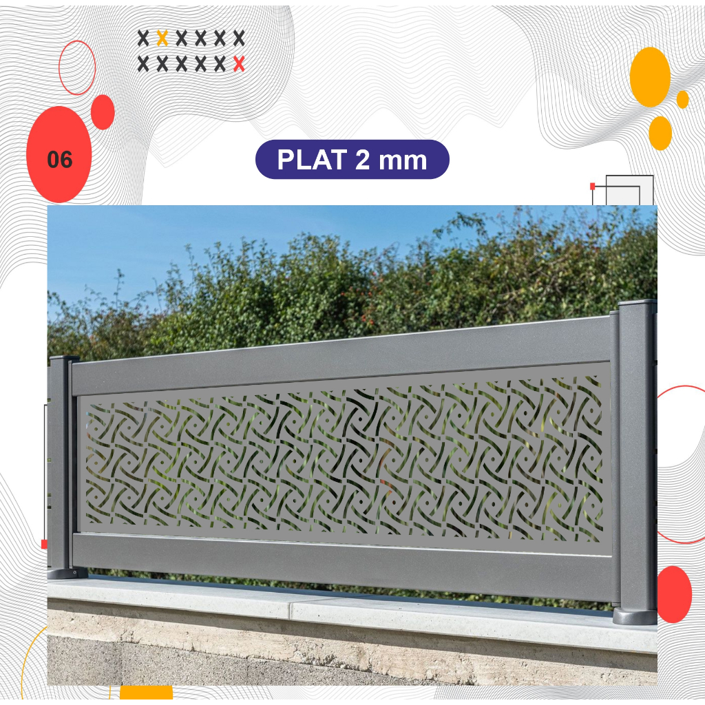Laser Plat Pagar, Ornamen Pagar, Krawangan, Plat Cnc, Plat Cutting, Laser Cutting Custom 06
