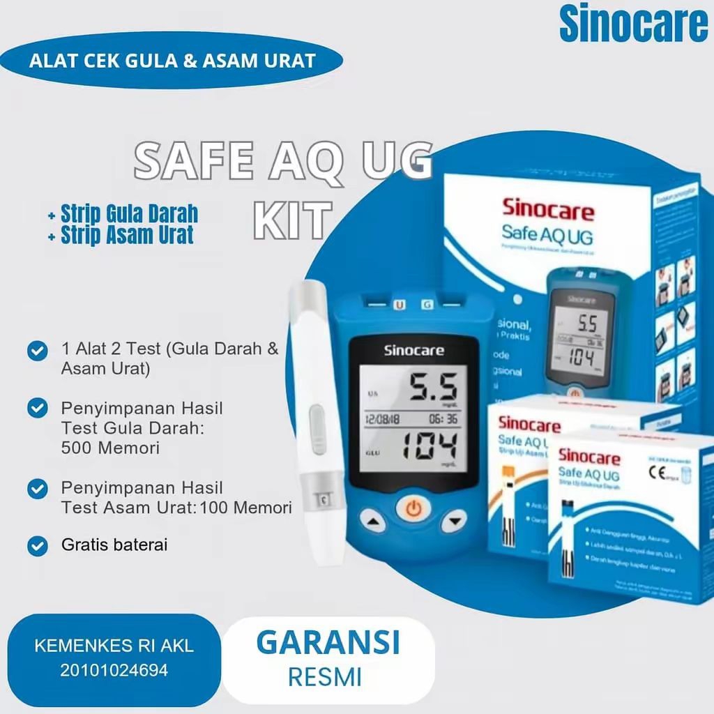 Alat tes gula darah & asam urat paket lengkap