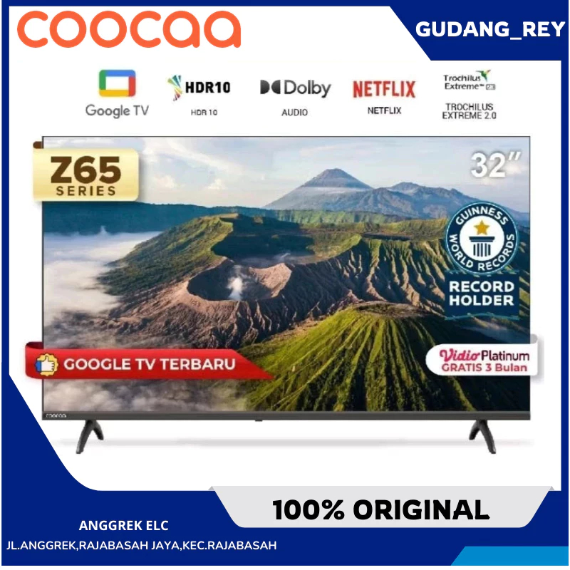 TV COOCAA 32 inch - OS Google - Smart TV - 2K LED Find My Remote Technology (COOCAA 32Z65) BATAM