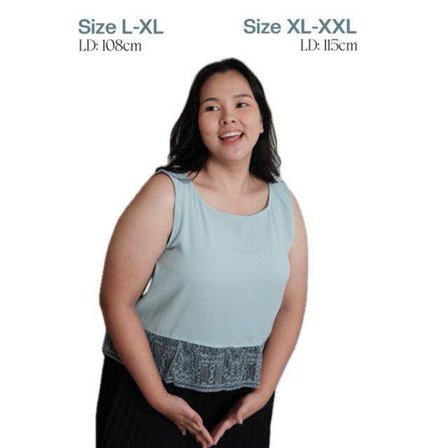 ANSA | Zara Tank Top | Atasan L -XL-XXL PLUS BIG Mid SIZE Jumbo Wanita Korea Casual Basic Kamisol Re