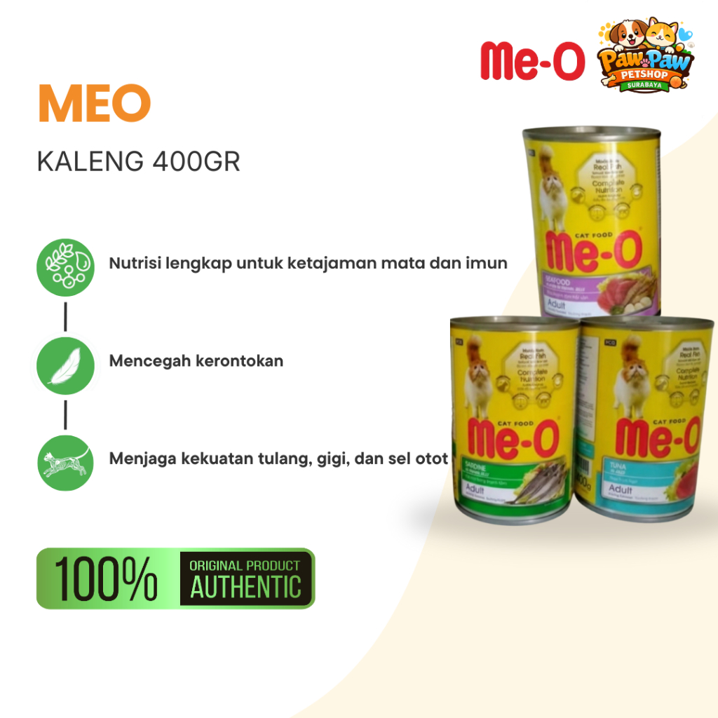 MEO KALENG 400GR - MEO KALENG Tuna - MEO KALENG Seafood - MEO TUNA KALENG - MEO CHICKEN KALENG