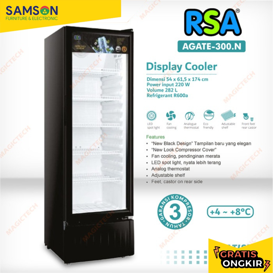 SHOWCASE RSA AGATE-300N AGATE-300.N 282L - 5 RAK AGATE-300
